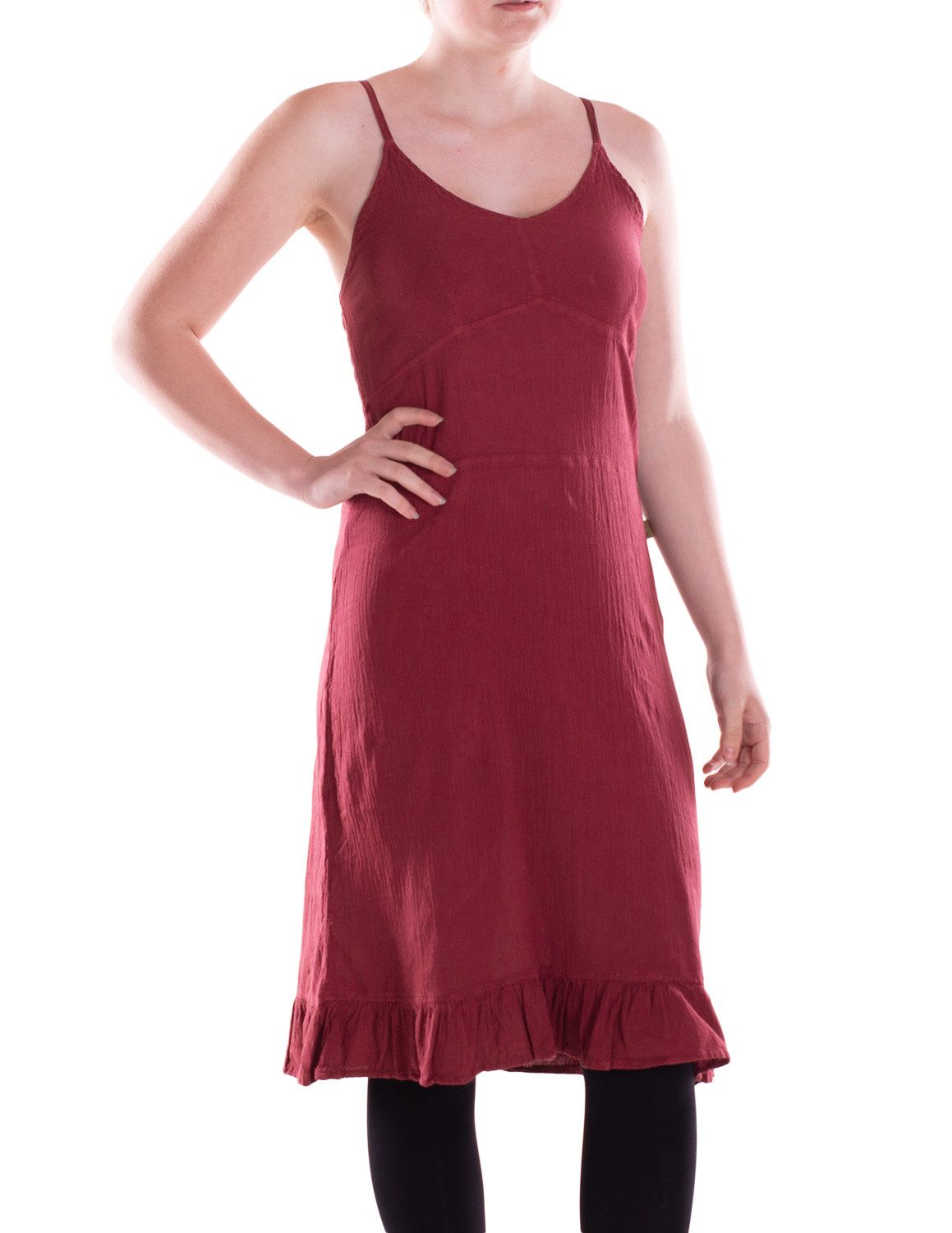 Vishes Sommerkleid Damen knielanges Kleid Baumwolle günstig online kaufen