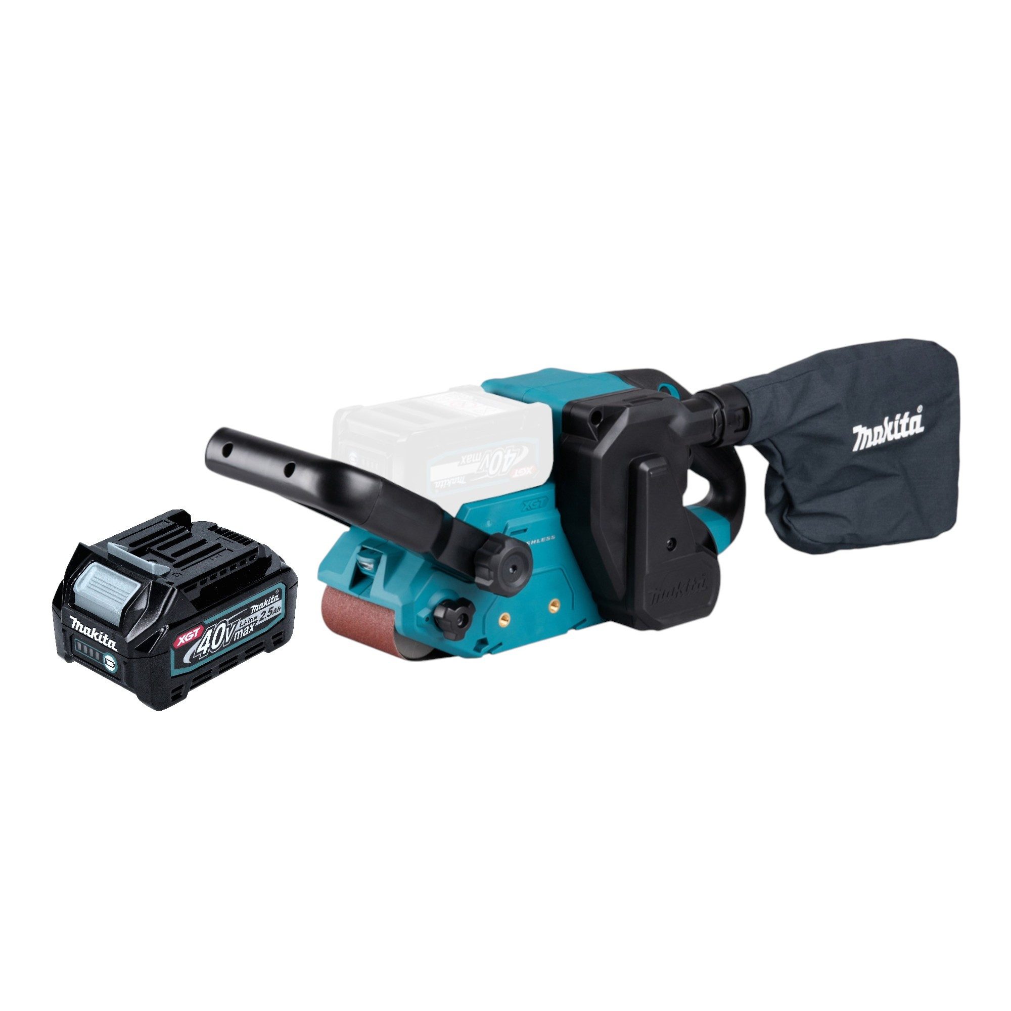 Makita Akku-Bandschleifer BS 001 GD1 40 V max. 76 x 533 mm Brushless + 1x Akku 2,5 Ah