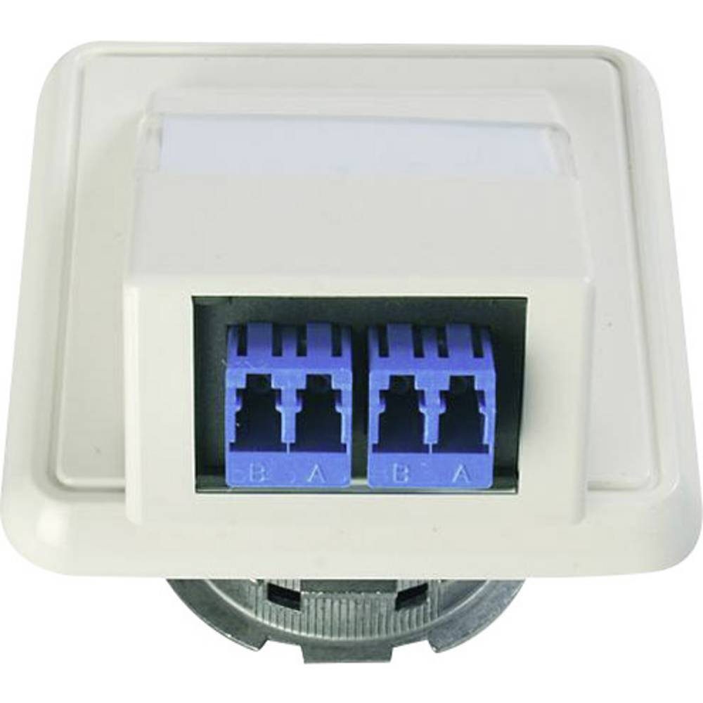 LWL-Anschlussdose OAD/S mit 2xLC Duplex, montiert Glasfaserkabel