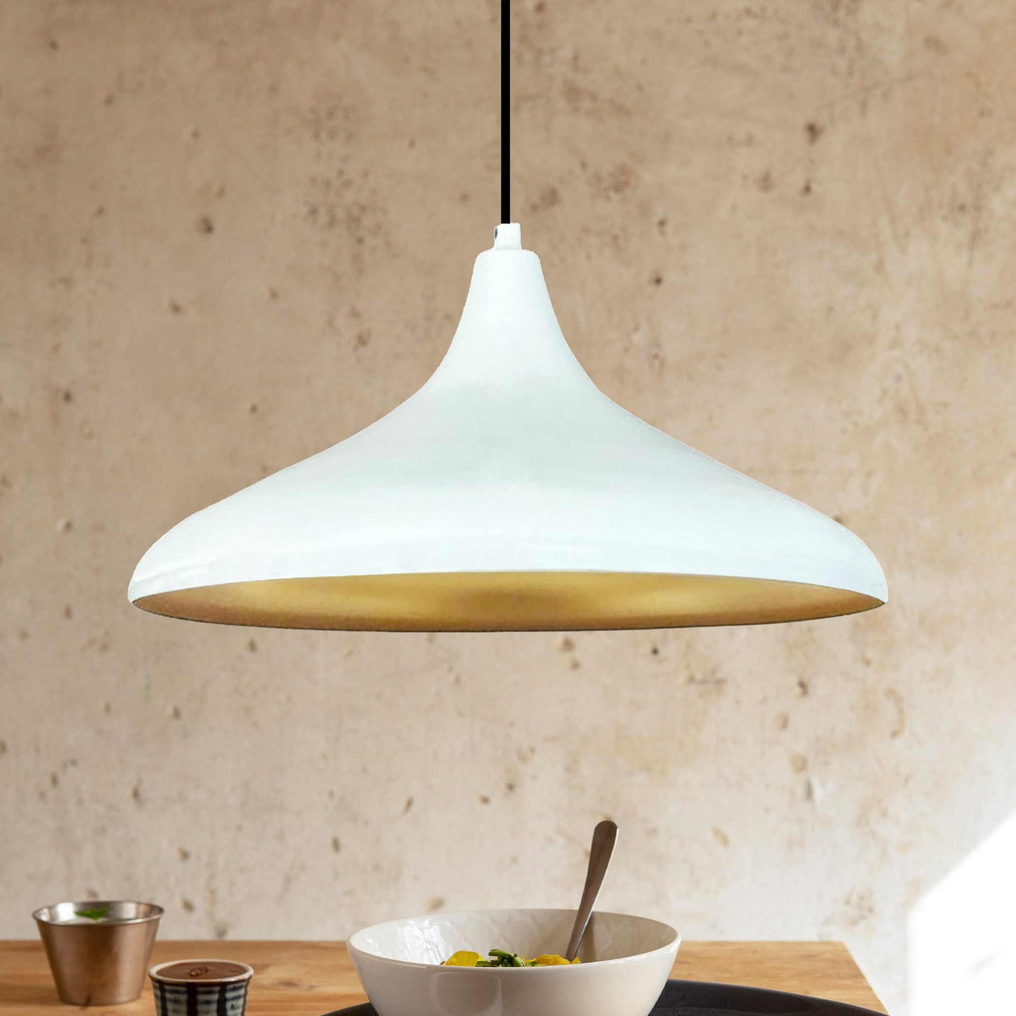 Bamyum Pendelleuchte Bamyum Pendelleuchte Durchmesser 35 cm E27 Metall Moderne Lampe, ohne Leuchtmittel