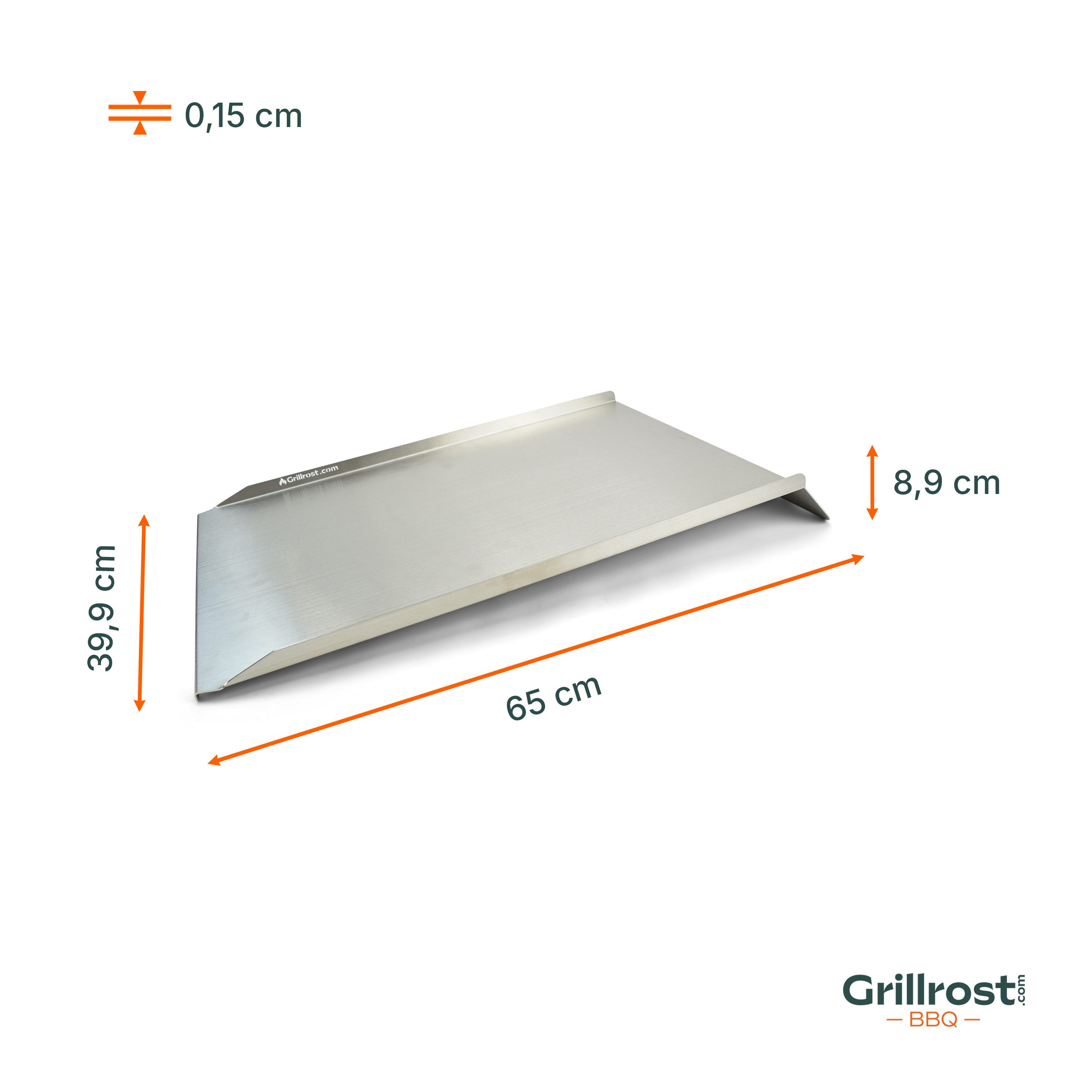 Grillrost.com BBQ Grillrost BBQ Fettablaufblech Universal, Made in Germany
