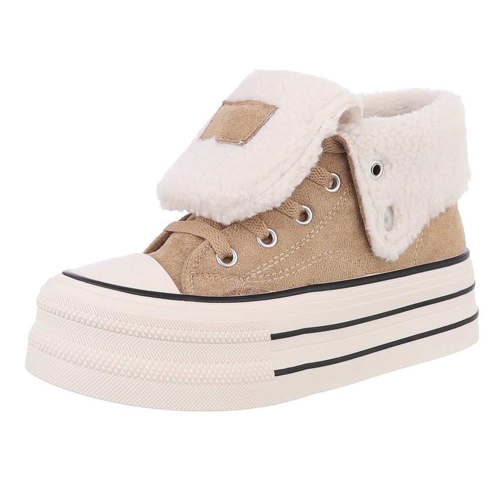 Trendy Freizeitschuh mit gefüttertem Knöchel und Komfort Sneakerboots
