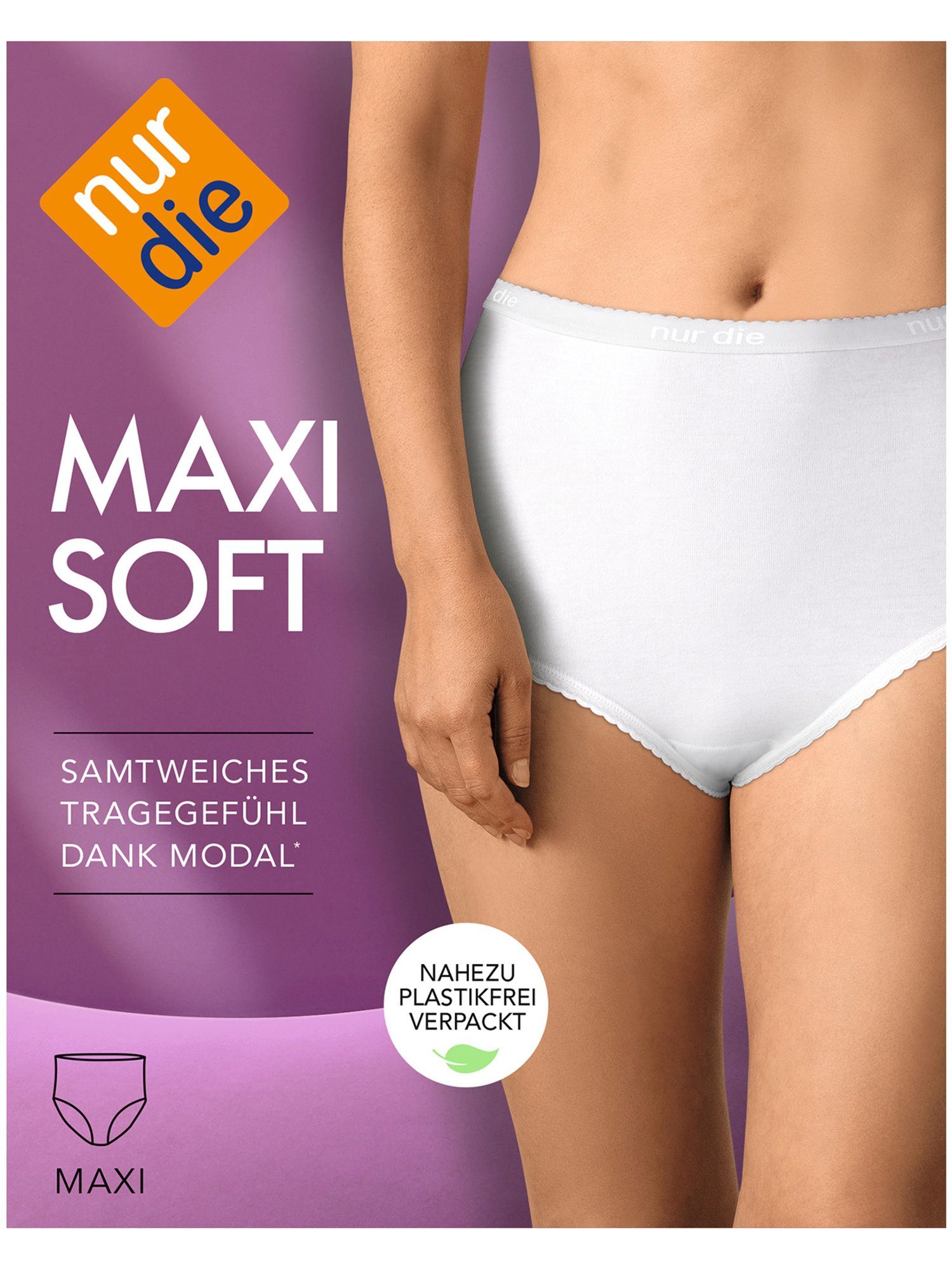 Maxi Die weiß Soft Taillenslip Nur (1-St)