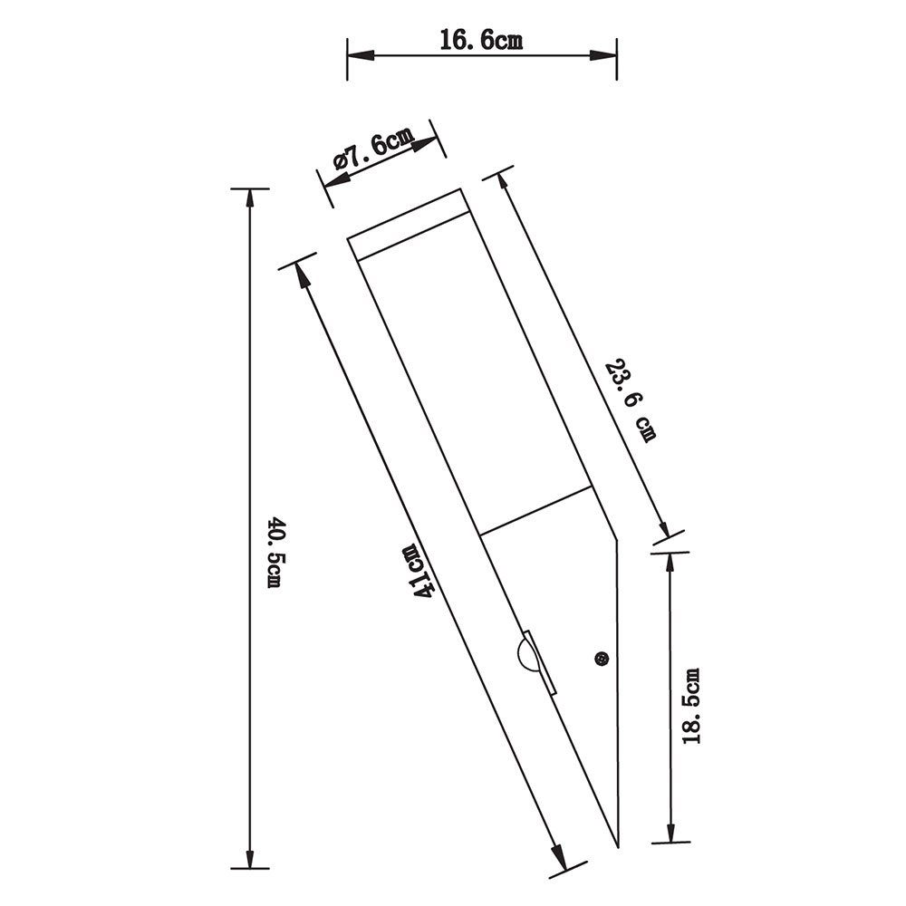 GLOBO LIGHTING Außen-Wandleuchte, Leuchtmittel nicht inklusive, Außenwandlampe mit Bewegungsmelder Edelstahl Wandleuchte