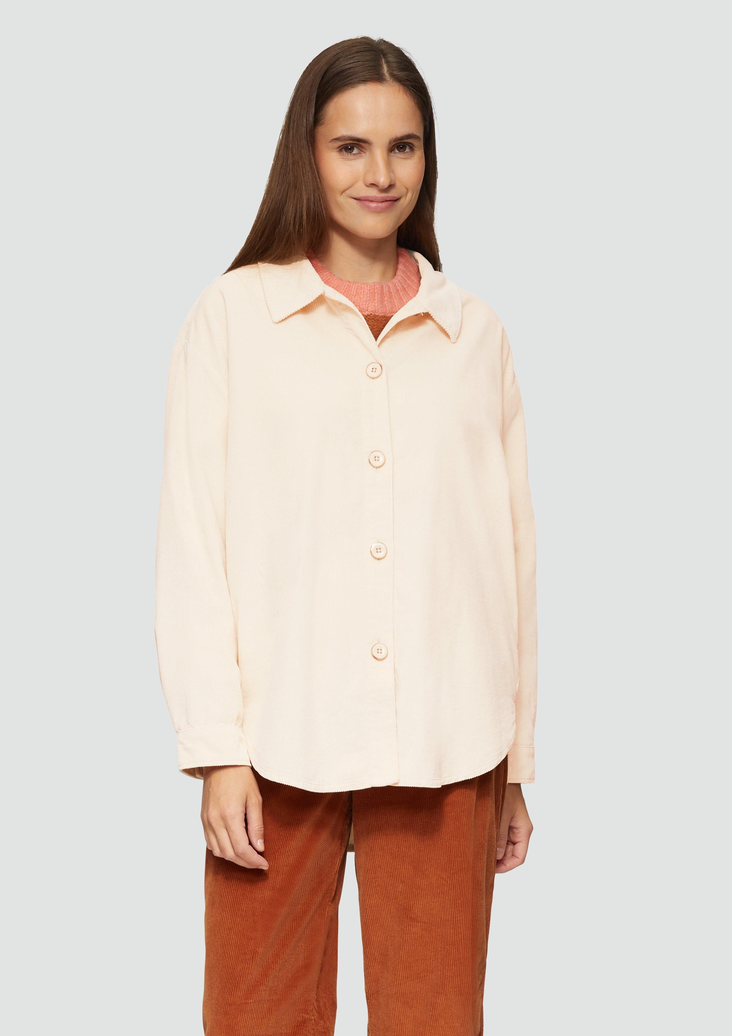 Funktionsjacke Overshirt aus Cord mit seitlichen Eingrifftaschen