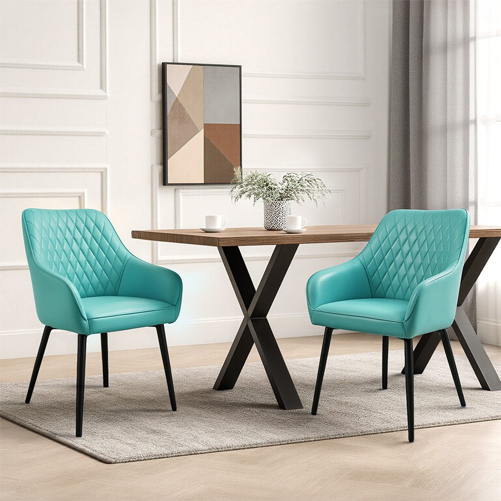 HOMAVO Esszimmerstuhl YZ8 mit Armlehnen in Stoff oder Kunstleder (2er-Set), günstig online kaufen