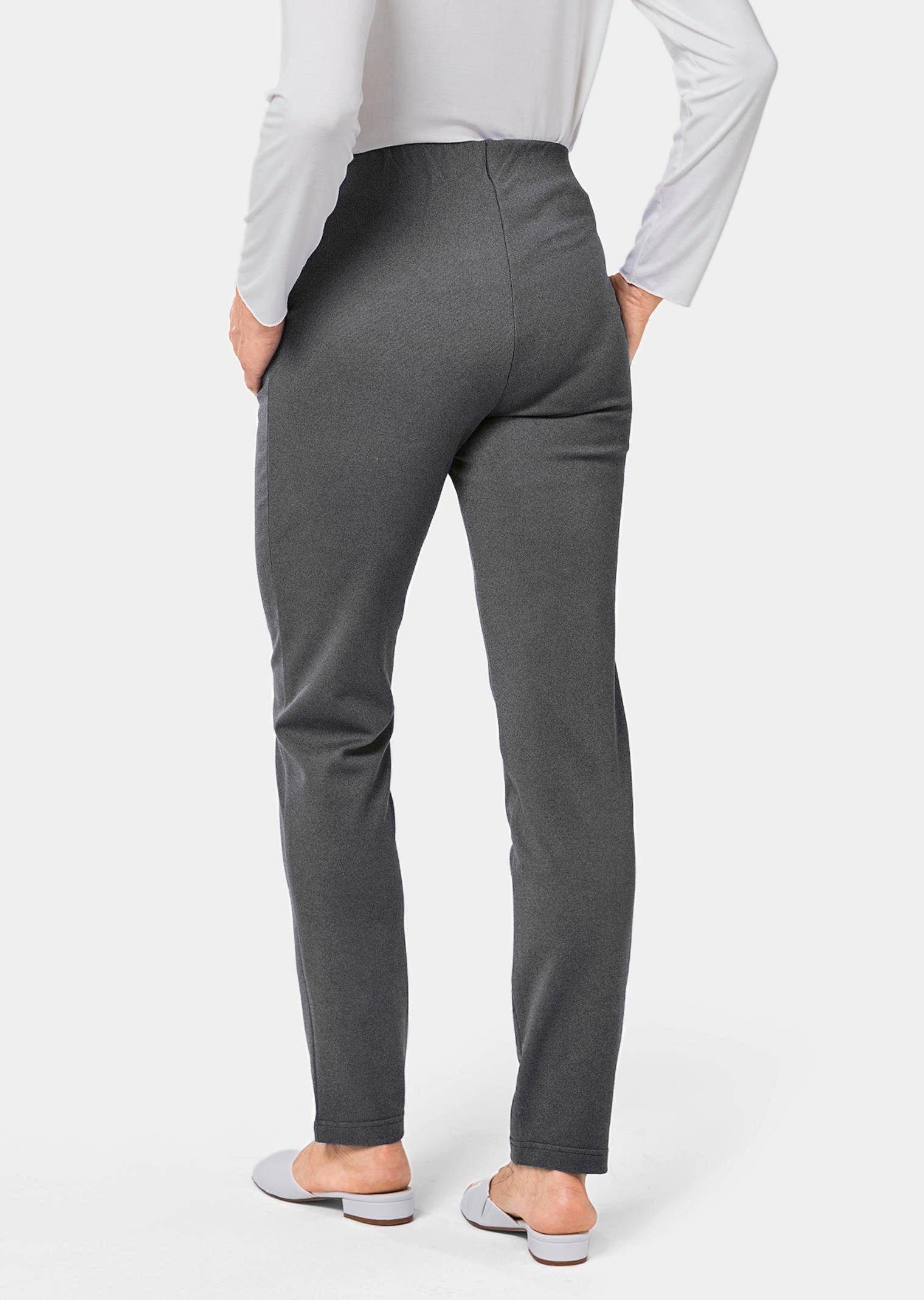 GOLDNER Schlupfhose Moderne Hose LOUISA mit streckenden Biesen