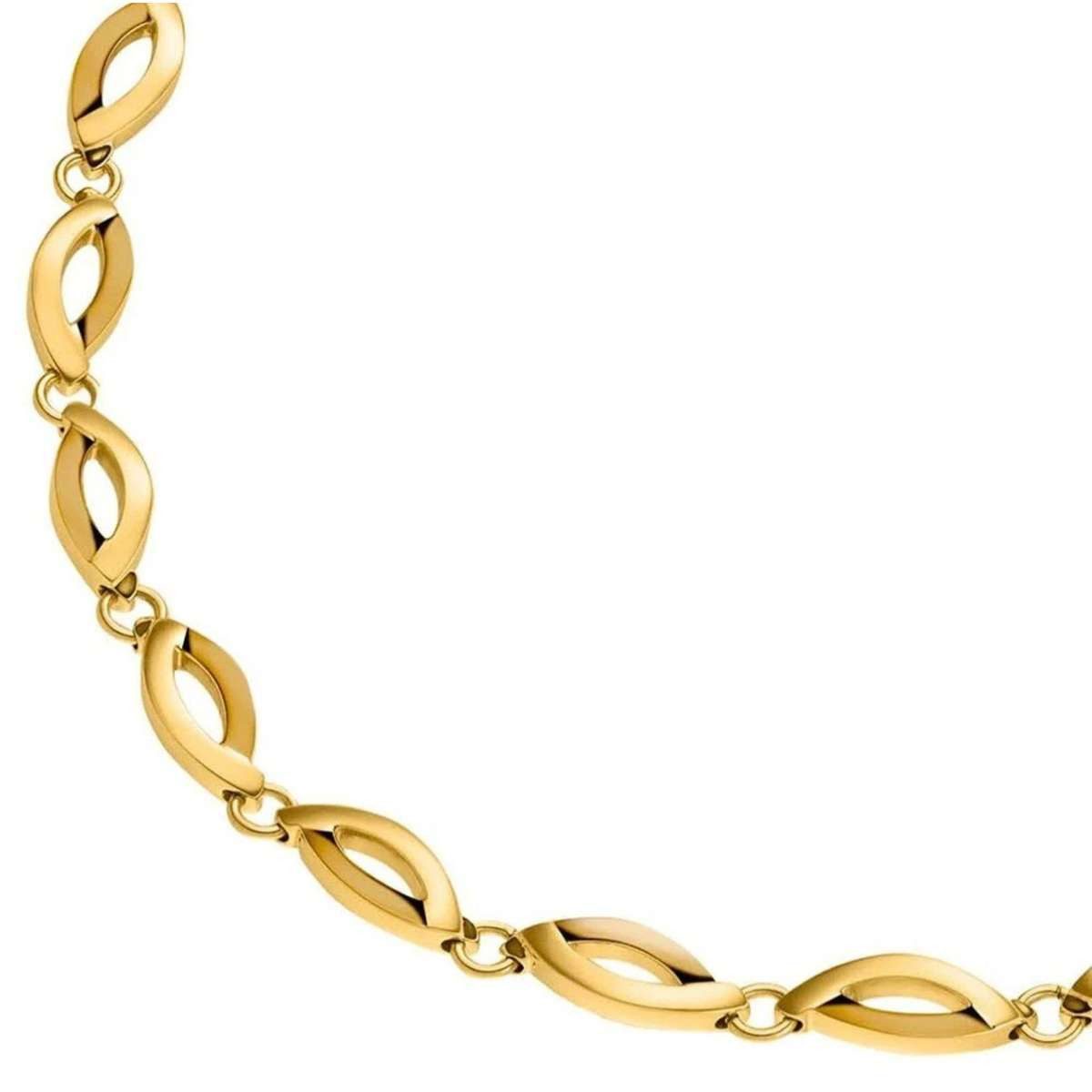 Boccia Gliederkette 0876-04, für Damen-Kette Titan vergoldet
