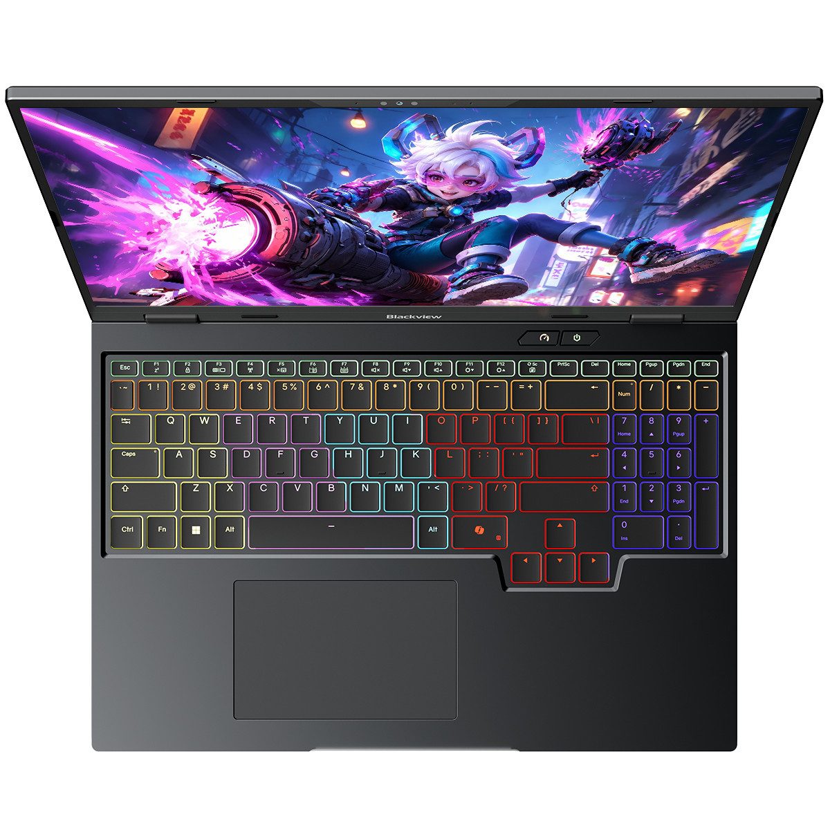 blackview GamiBook 16 Gaming Laptop i7-13650HX RTX 5060 16GB DDR5 1TB SSD Gaming-Notebook (40 cm/16 Zoll, Intel I7, NVIDIA GeForce RTX 5060, 16 GB, 1000 GB SSD, 300 Hz, Per-Key RGB, 100 % sRGB, Windows Hello, Wi-Fi 6)