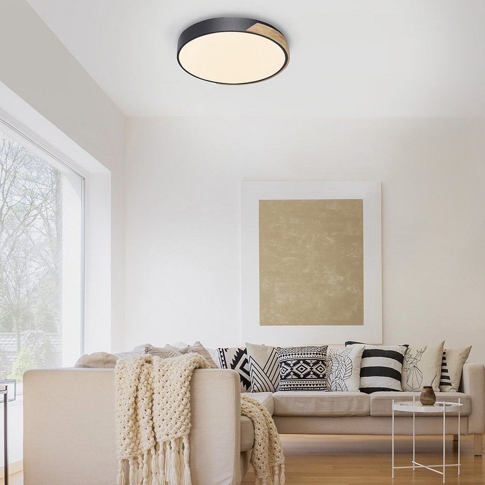 Paul Neuhaus Smarte LED-Leuchte LED Deckenleuchte Q BILA Smart Home,  Dimmbar per Wandschalter, mit Leuchtmittel, dimmbar Fernbedienung steuerbar  App Wandlampe