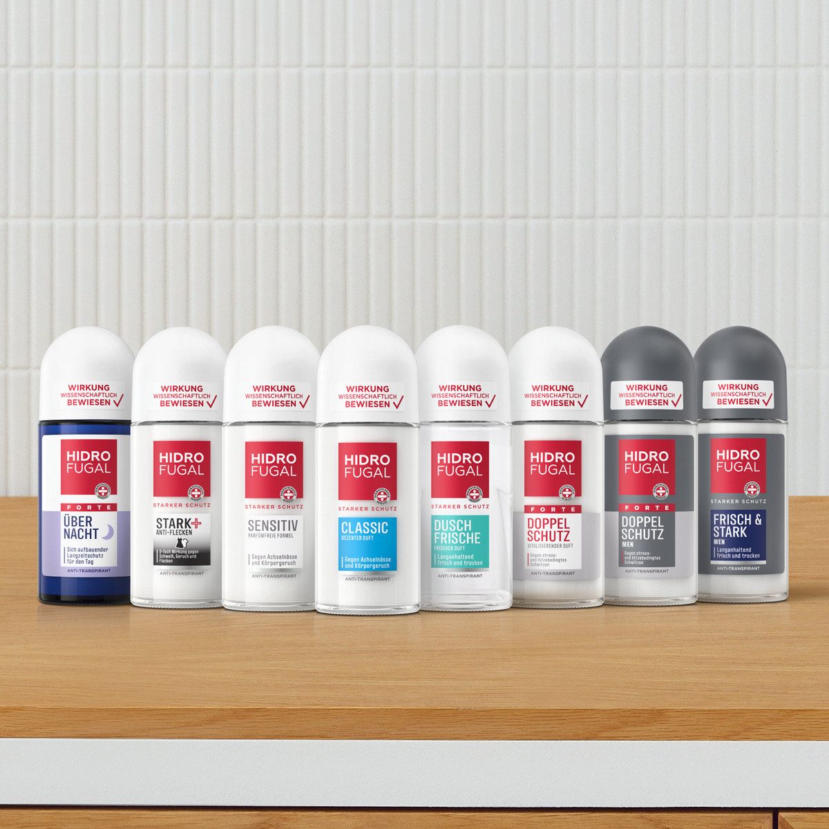 Hidrofugal Deo-Roller Deo Dusch Frische Roll-On, 4 x 50ml, 4-tlg.