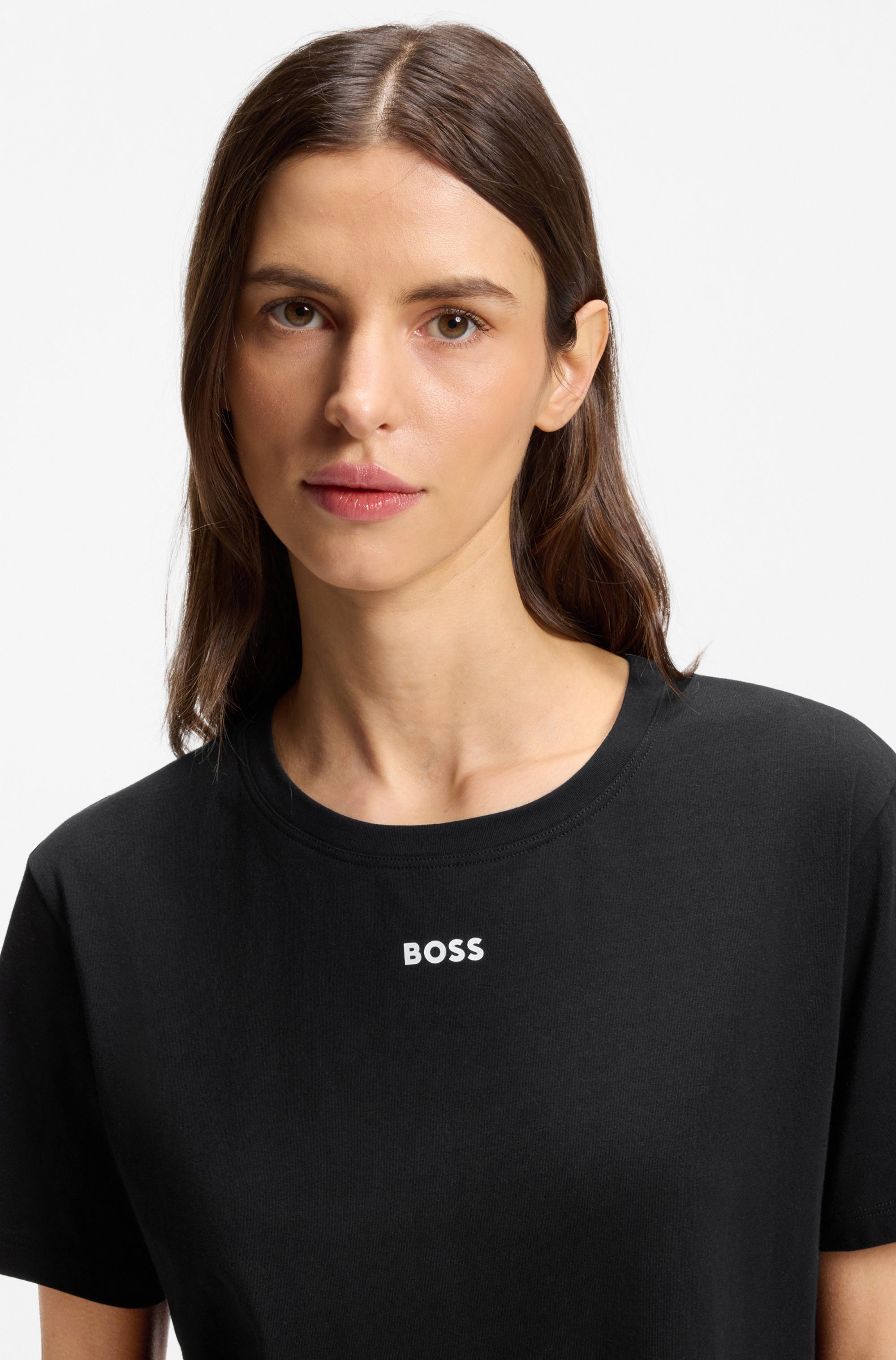 BOSS T-Shirt CI_T-Shirt mit BOSS Logo-Schriftzug & Label