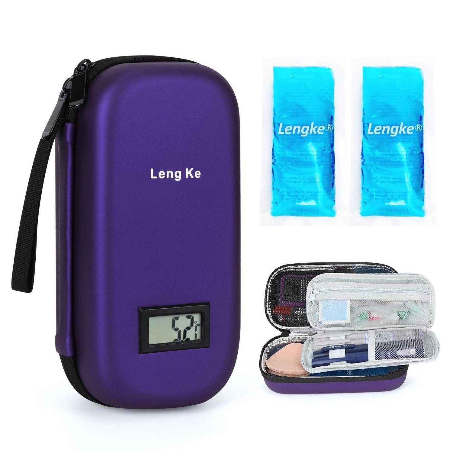 LuxusKollektion Kühltasche Insulin Pen Tasche Kühltasche Kühlakku Isoliertasche 01 Y12-lila