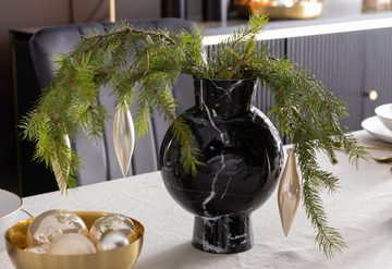 Leonique Christbaumschmuck Mayella, Mix-Goldfarben, Weihnachtsschmuck aus Glas, Made in Germany (4-tlg), Weihnachtsdeko, Mundgeblasen, Oliven, Höhe ca. 12 cm