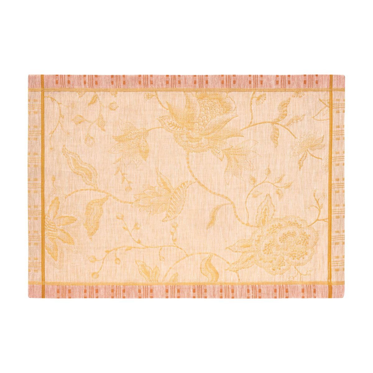 Le Jacquard Francais Platzset Tischsets (2x Set) Été Indien Abricot 36x50 cm, (Set, 2-St)