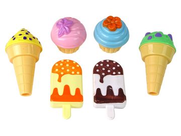 LEAN Toys Kinder-Küchenset Rollenspielset Miniatur Süßigkeitenwagen Schirm Aufkleber Spielzeug