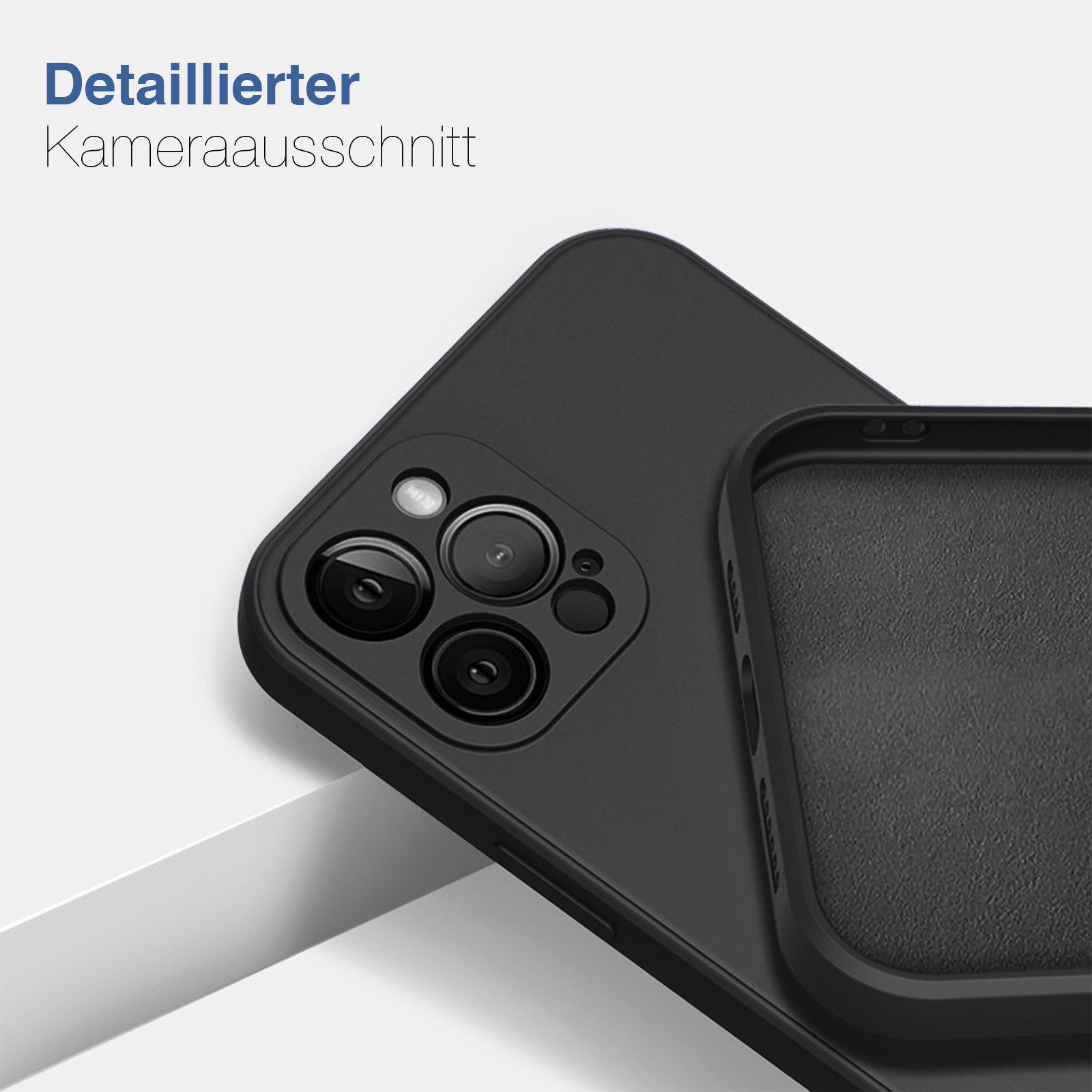 Tec-Expert Handyhülle SoftGrip Cover Hülle für Apple iPhone 13 Pro Max, Handy Case Bumper integrierter Kameraschutz flexibel