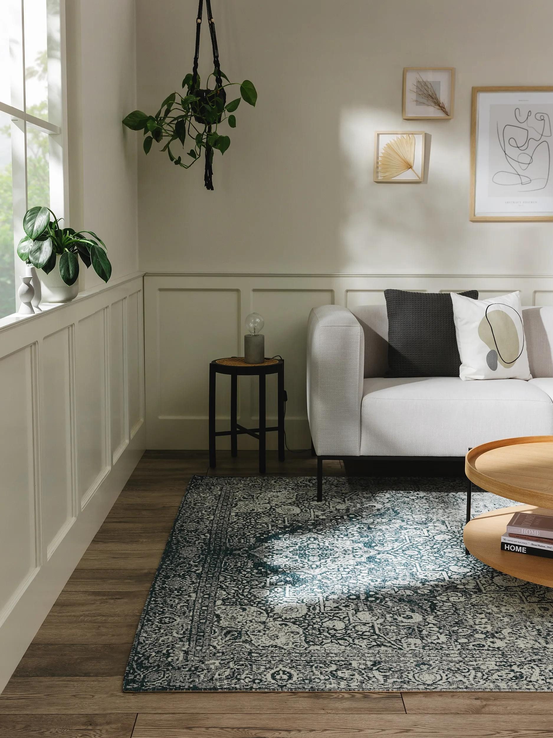 benuta Teppich Frencie, rechteckig, Höhe: 5 mm, Teppich Wohnzimmer, Schlafzimmer, Esszimmer, Flur, Kunstfaser, Cozy