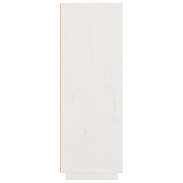 vidaXL Anrichte Highboard Weiß 60x40x116,5 cm Massivholz Kiefer Kommode Wohnzimmer