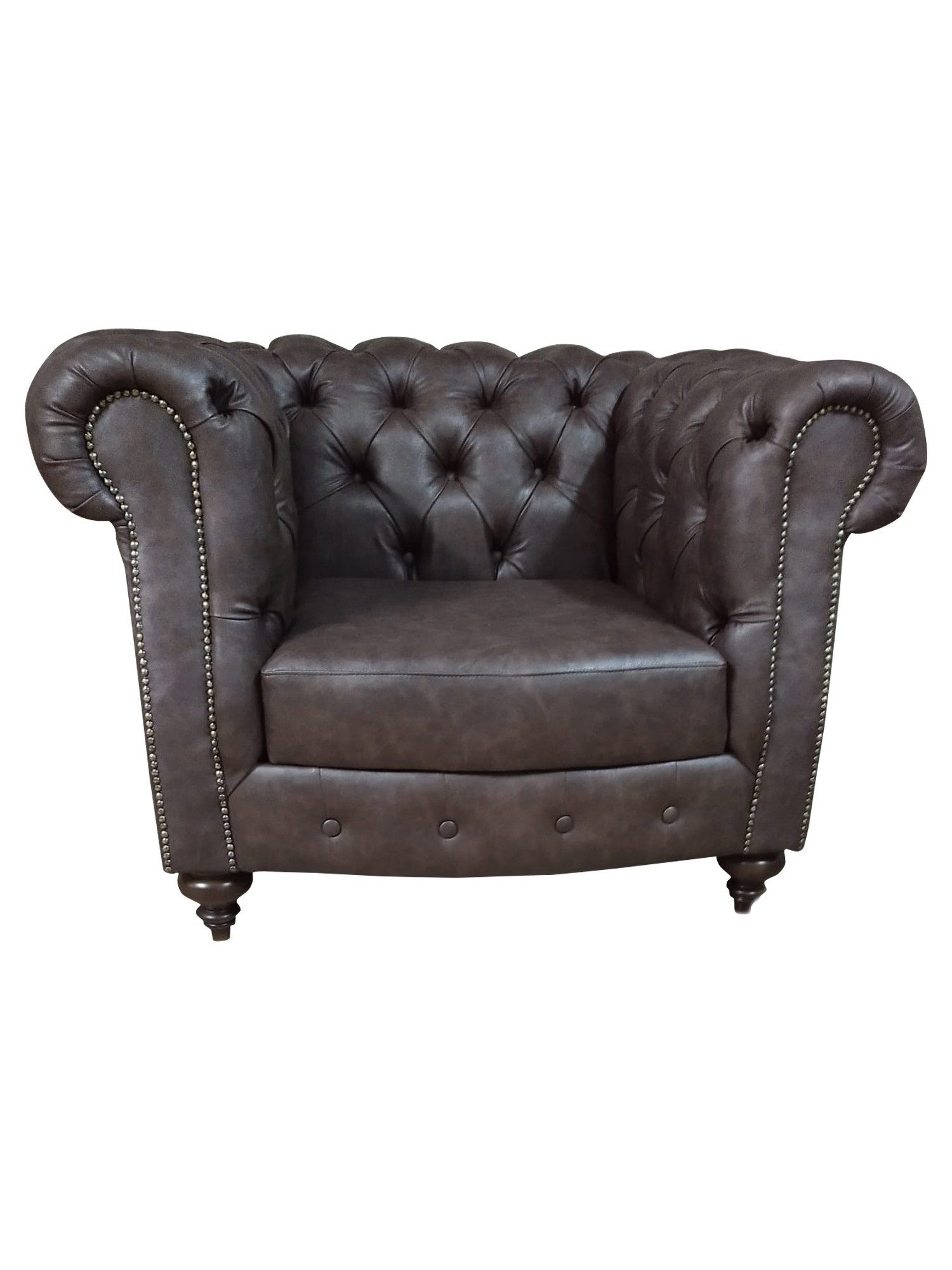 Xlmoebel Chesterfield-Sessel Leder Lounge Sessel 1-Sitzer im Luxus-Design (1-St., 1-Sitzer), Made in Europa
