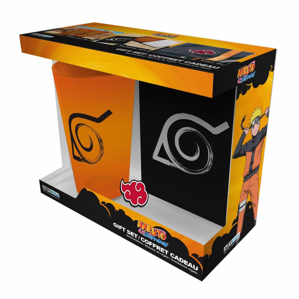 ABYstyle Becher Geschenkset Naruto Shippuden 3-tlg., Glas
