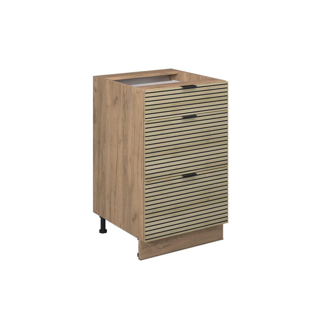 Vicco Unterschrank Fame-Line, Eiche Paneel/Goldkraft Eiche, günstig online kaufen