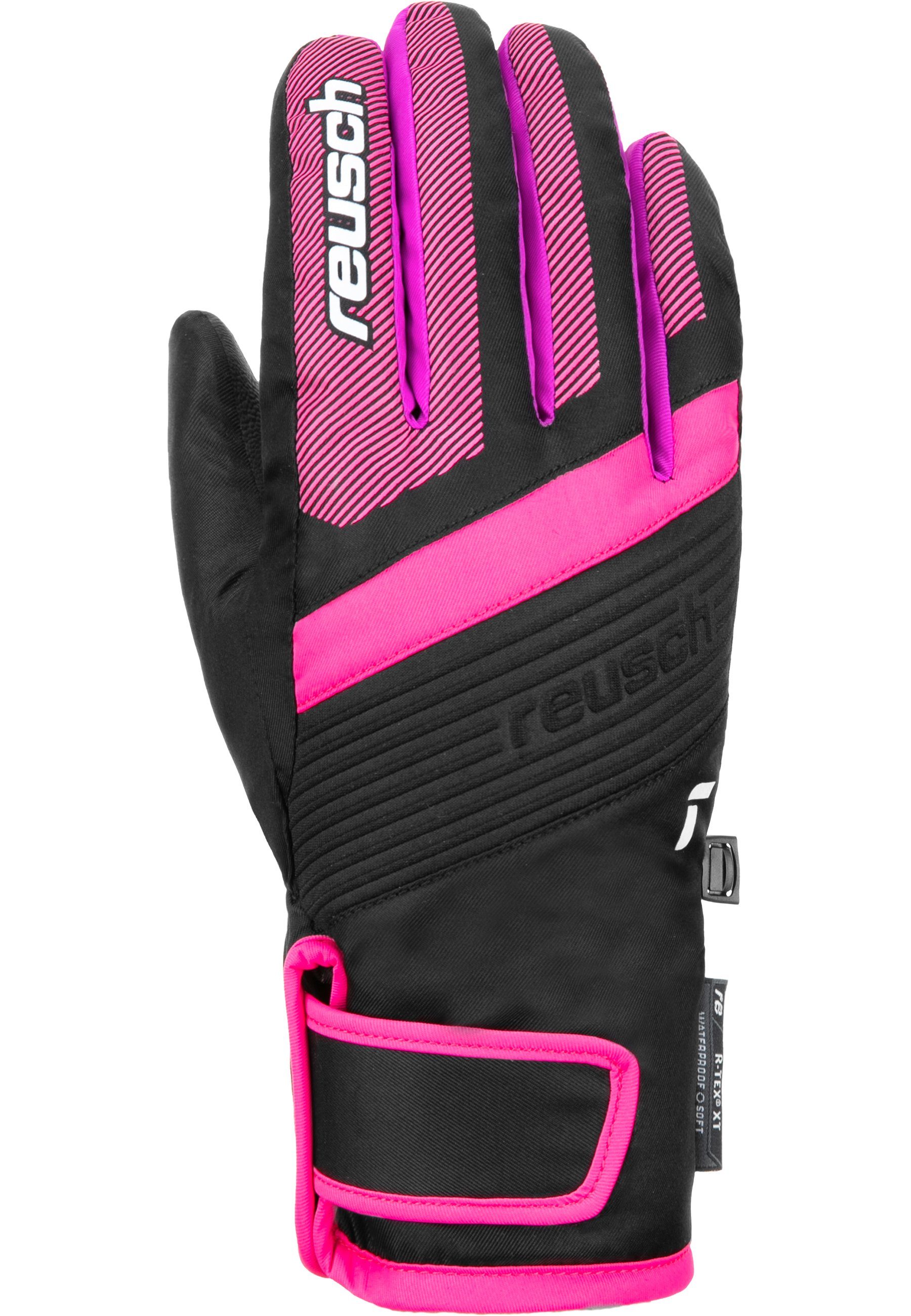 Design R-TEX XT Junior pink-schwarz sportlichem Skihandschuhe Reusch Duke in