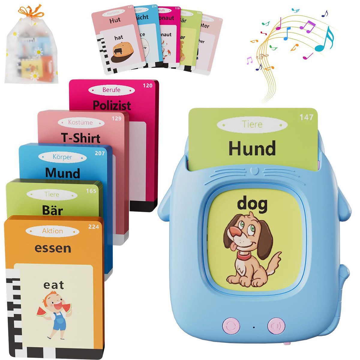 DOPWii Lernspielzeug Deutsch Englisch Lernkarten Lernspielzeug,112 Blätter günstig online kaufen