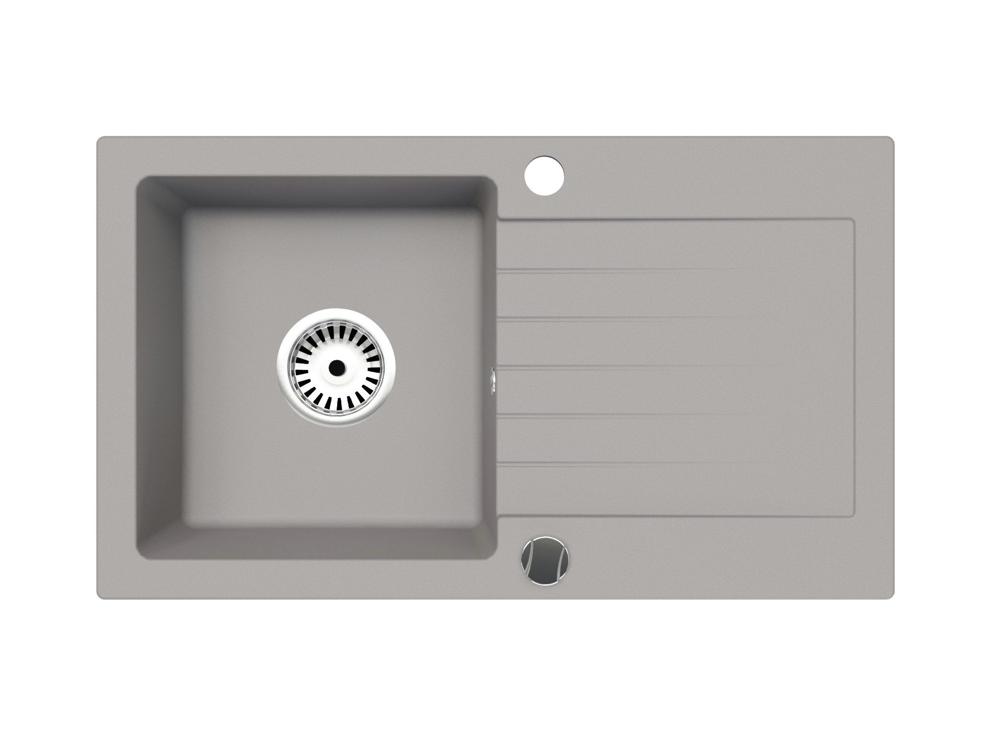 Faizee Möbel Granitspüle Faizee Home Granitspüle 75×43,5 cm mit Armatur Steel – Einbauspüle, Beidseitig montierbar, kratzfest, hitzebeständig bis 280 °C, pflegeleicht, EU-Herstellung, (Spüle mit Armatur, Granitspüle 75×43,5, Armatur Steel, Siphon inkl., Montagesatz dabei), Granitspüle 75×43,5, beidseitig montierbar, kratzfest, Siphon inkl.