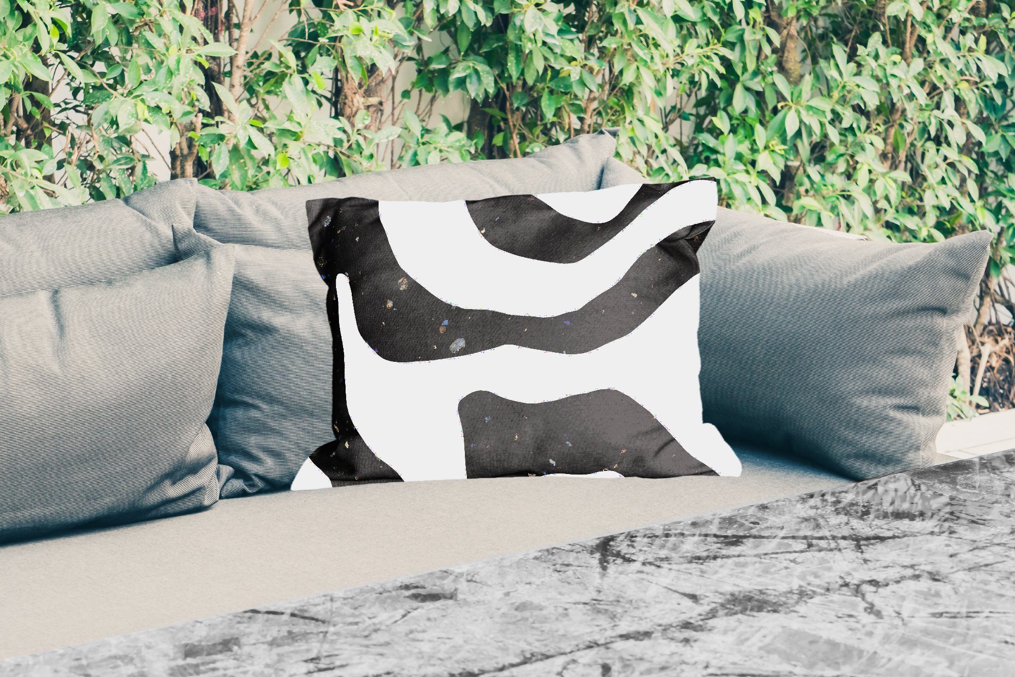 Kissenhülle Abstrakt - - Dekokissenbezug, MuchoWow Polyester, Outdoor-Dekorationskissen, Minimalismus Design, Dekokissen
