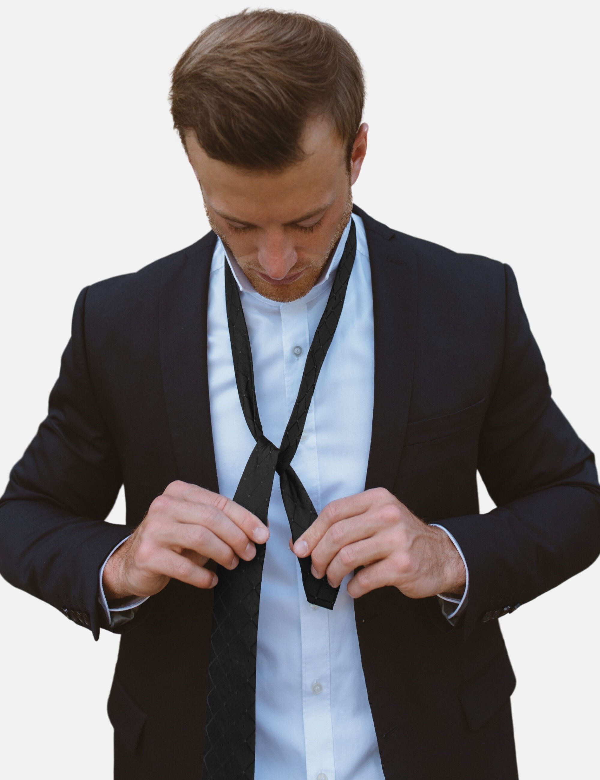 Massi Morino Krawatte (1-St) mit Einstecktuch, Manschettenknöpfen und Krawattenklammer