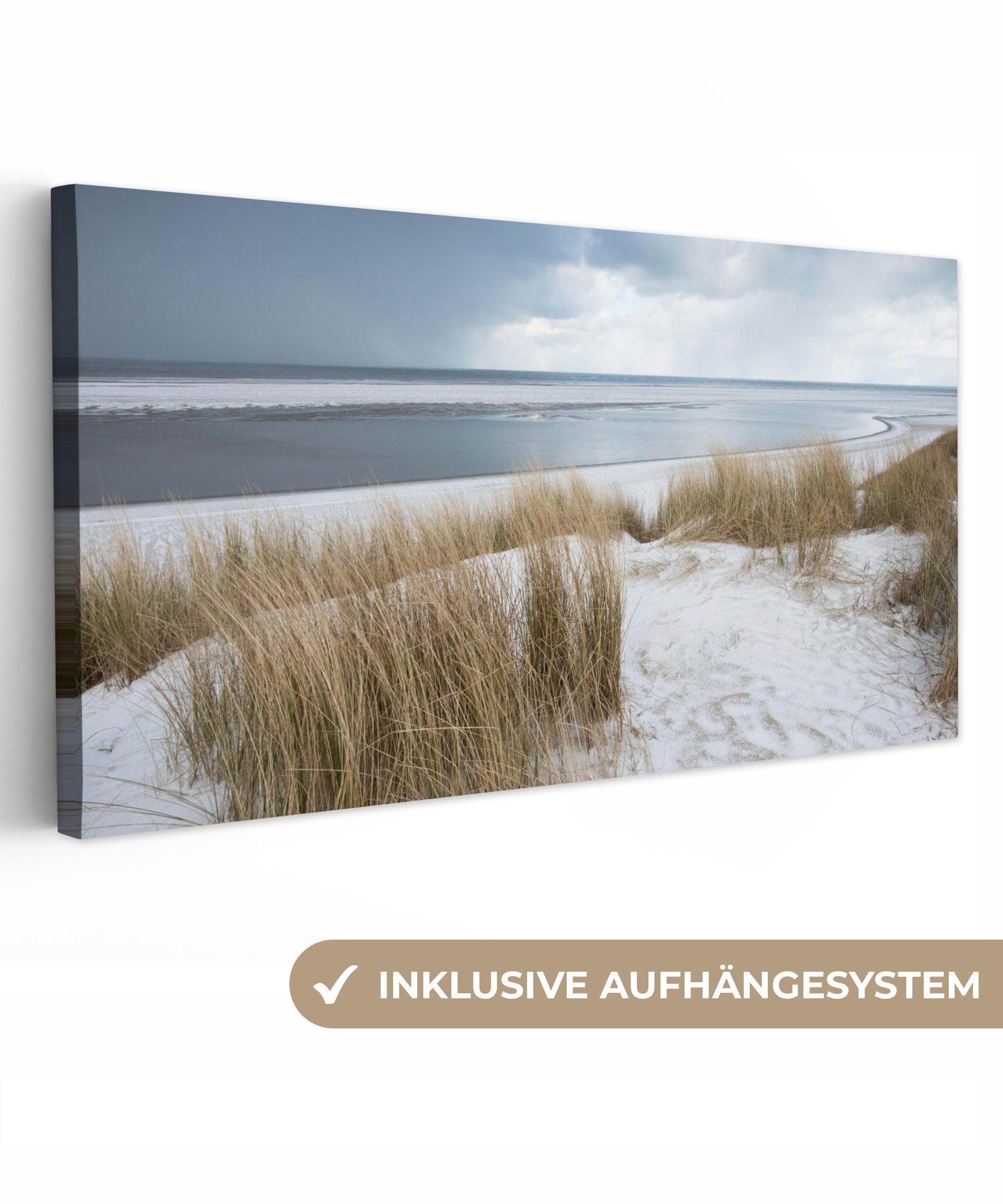 OneMillionCanvasses® Leinwandbild Panorama Nordsee - Dünen günstig online kaufen
