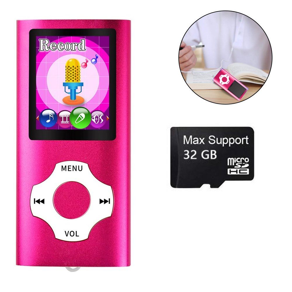Mmgoqqt MP3-Player mit Bluetooth, Full Touchscreen MP3-Player mit  Lautsprecher, Tragbarer HiFi-Sound mit Bluetooth, Diktiergerät MP3-Player