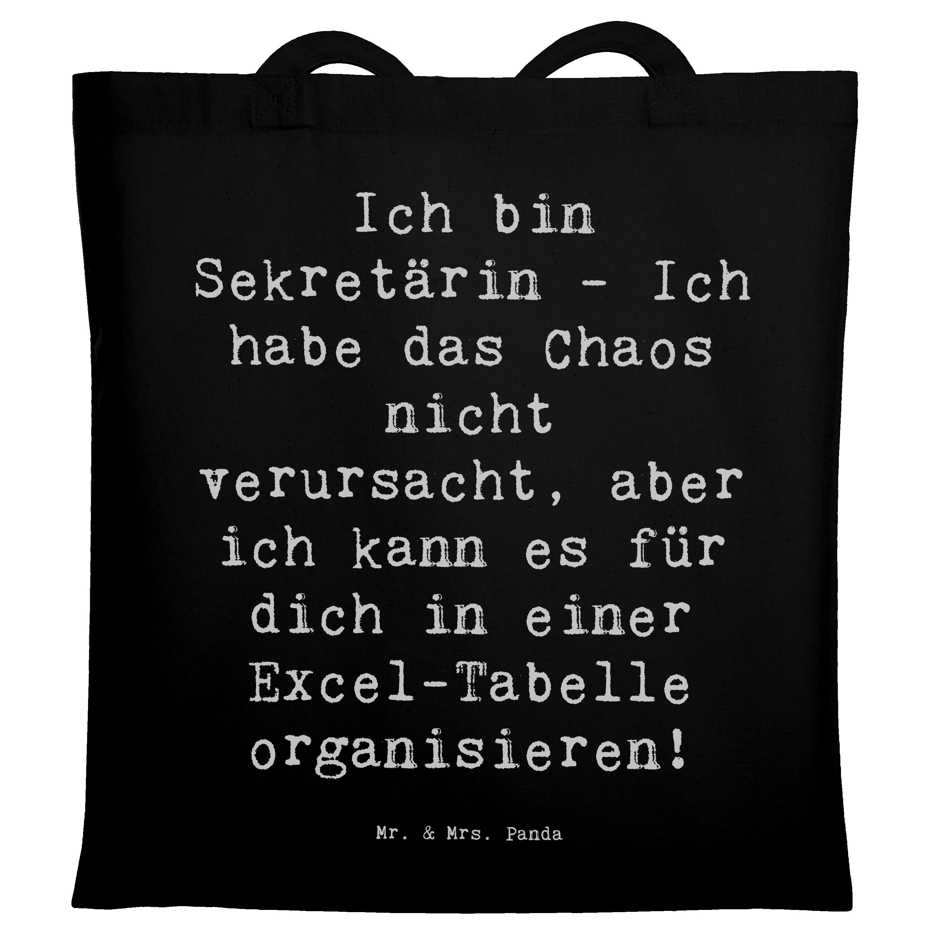 Mr. & Mrs. Panda Tragetasche Spruch Ich bin Sekretärin Ich habe das