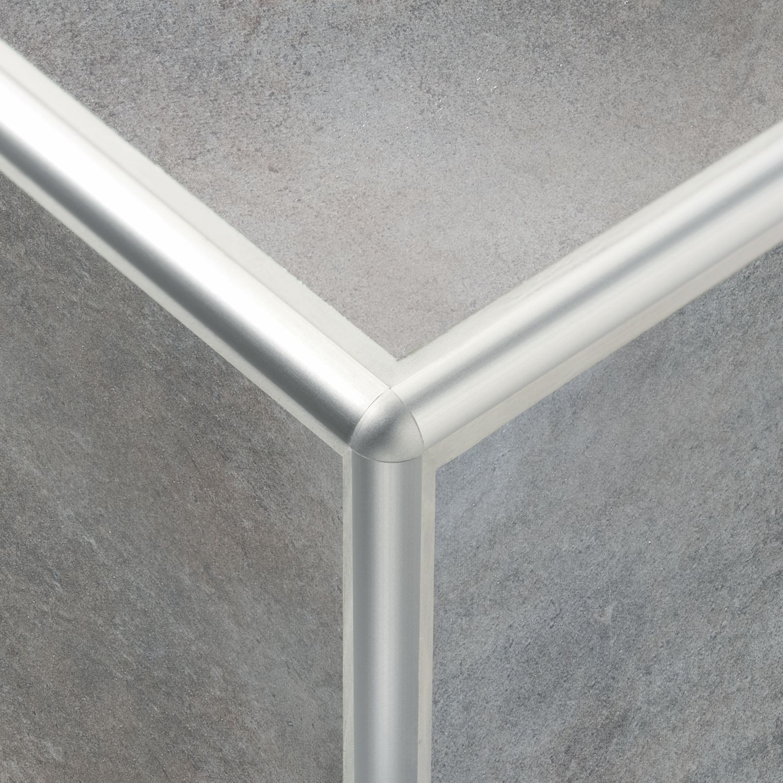 Dural GmbH Profil 1 Stück Außenecke DURAL Durondell DRE 80-Y ECO natur H=8 mm, unbehandelt (natur), silber, für Viertelkreisprofil, Fliesen