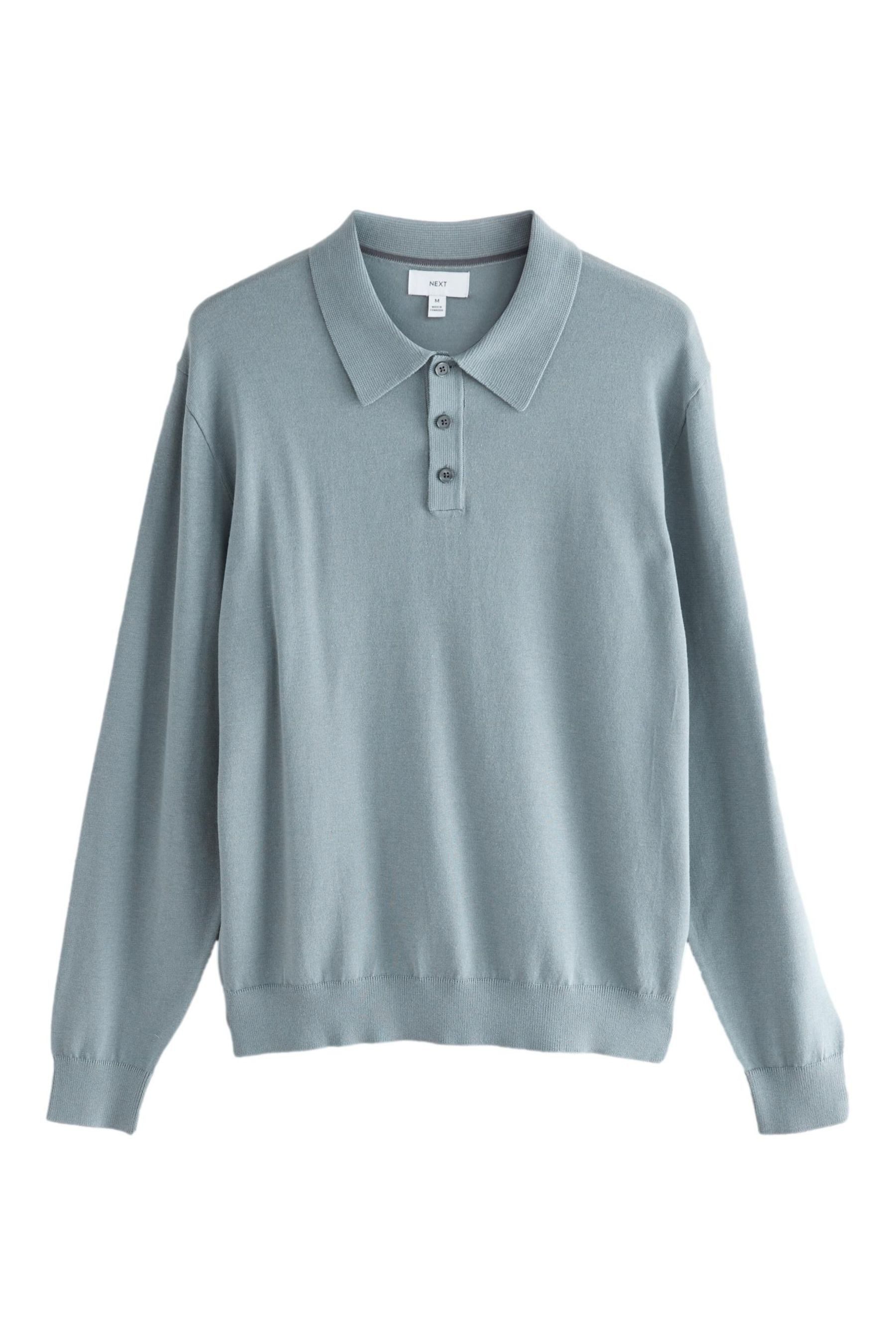 Next Langarm-Poloshirt Langärmeliges Strick-Poloshirt im Regular Fit (1-tlg)