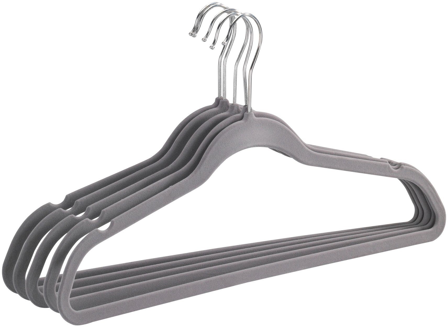 WENKO Kleiderbügel, (Set, 15-tlg), Kunststoff, beflockt, günstig online kaufen