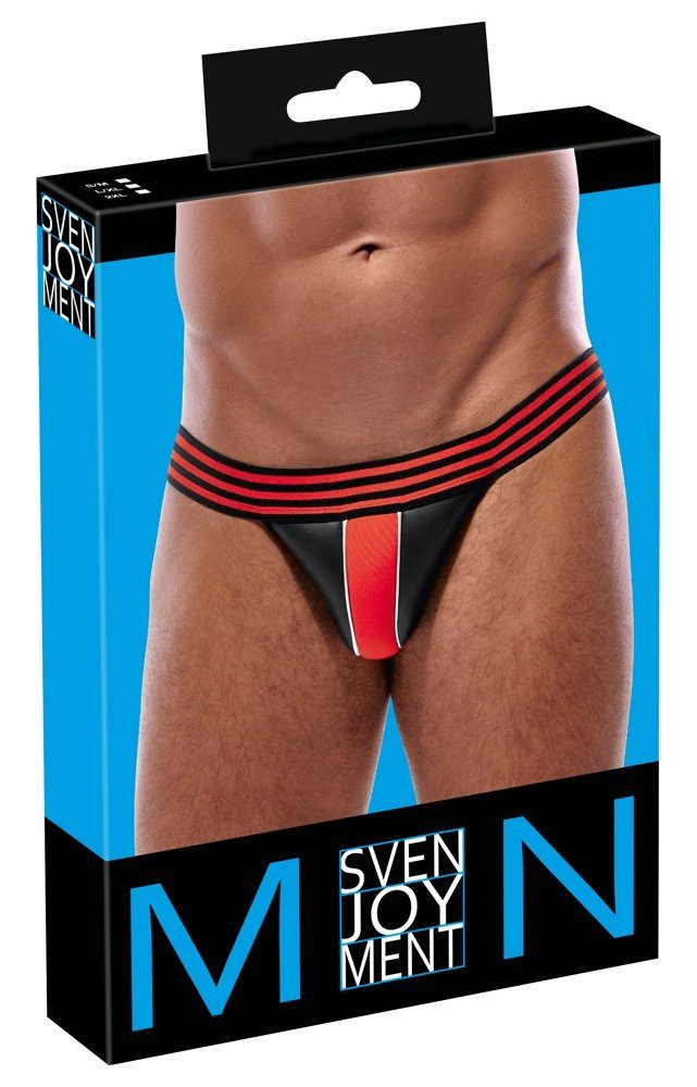 schwarz Slip Neopren-Optik Svenjoyment Jockstrap - in