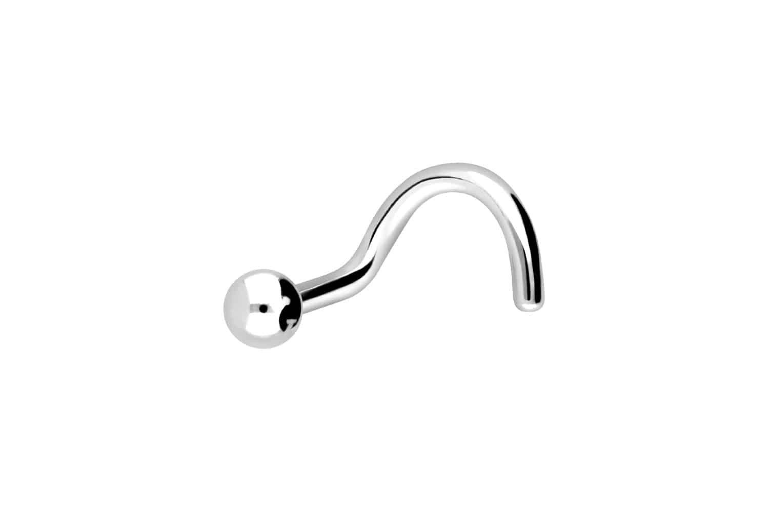 PIERCINGLINE Nasenpiercing Titan Nasenstecker Spirale KUGEL günstig online kaufen