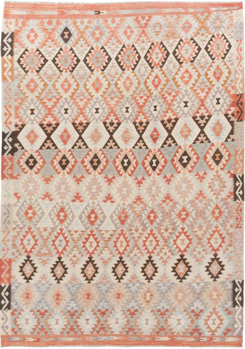 Orientteppich Kelim Afghan 259x355 Handgewebter Orientteppich, Nain Trading, rechteckig, Höhe: 3 mm