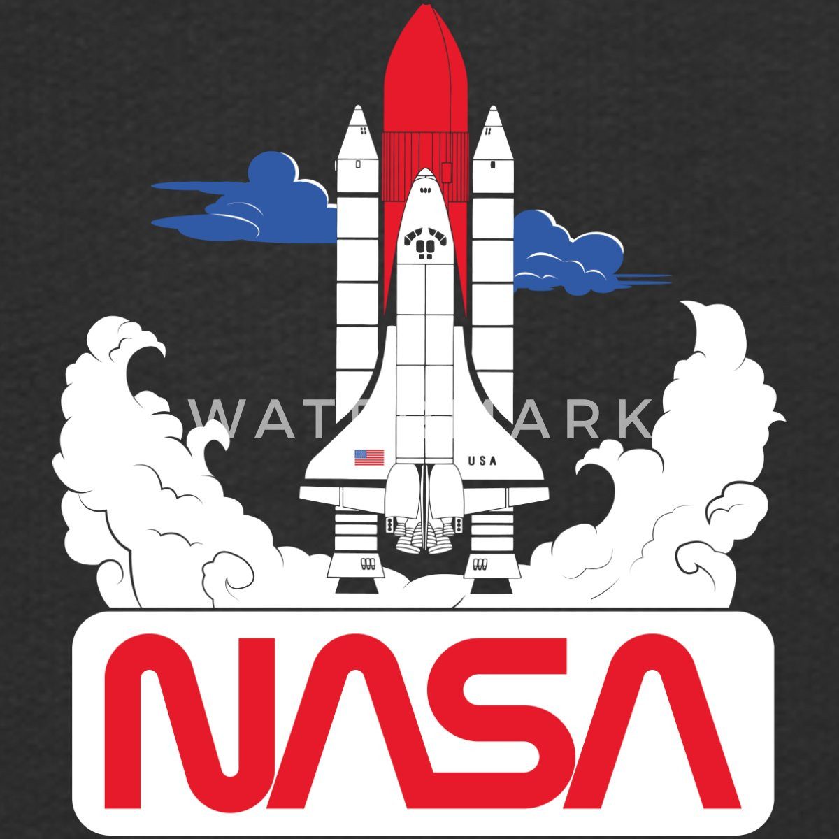 Spreadshirt Hoodie NASA Space Shuttle Start Grafik Kinder Premium Hoodie (1-tlg)