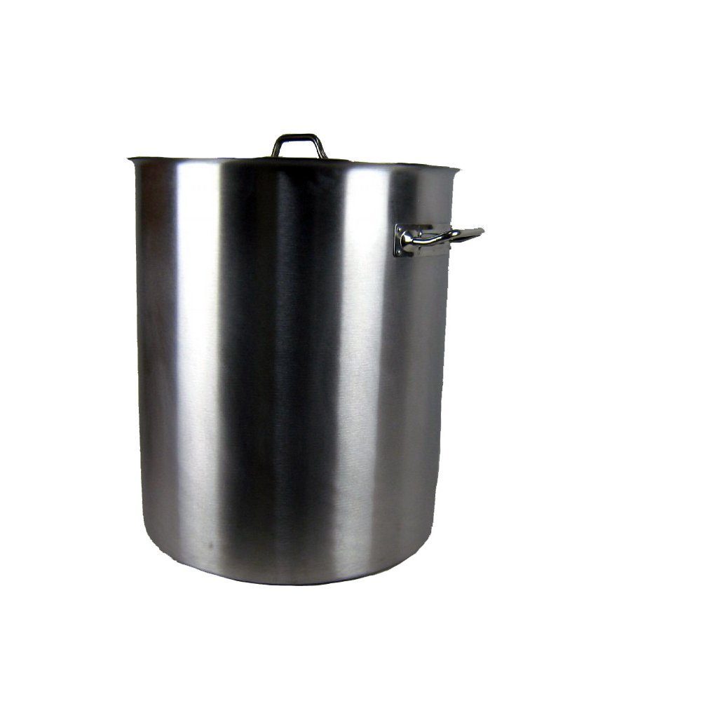 AcMax Kochtopf XXXL Edelstahlkochtopf mit Deckel 115 Liter Gastro-Topf