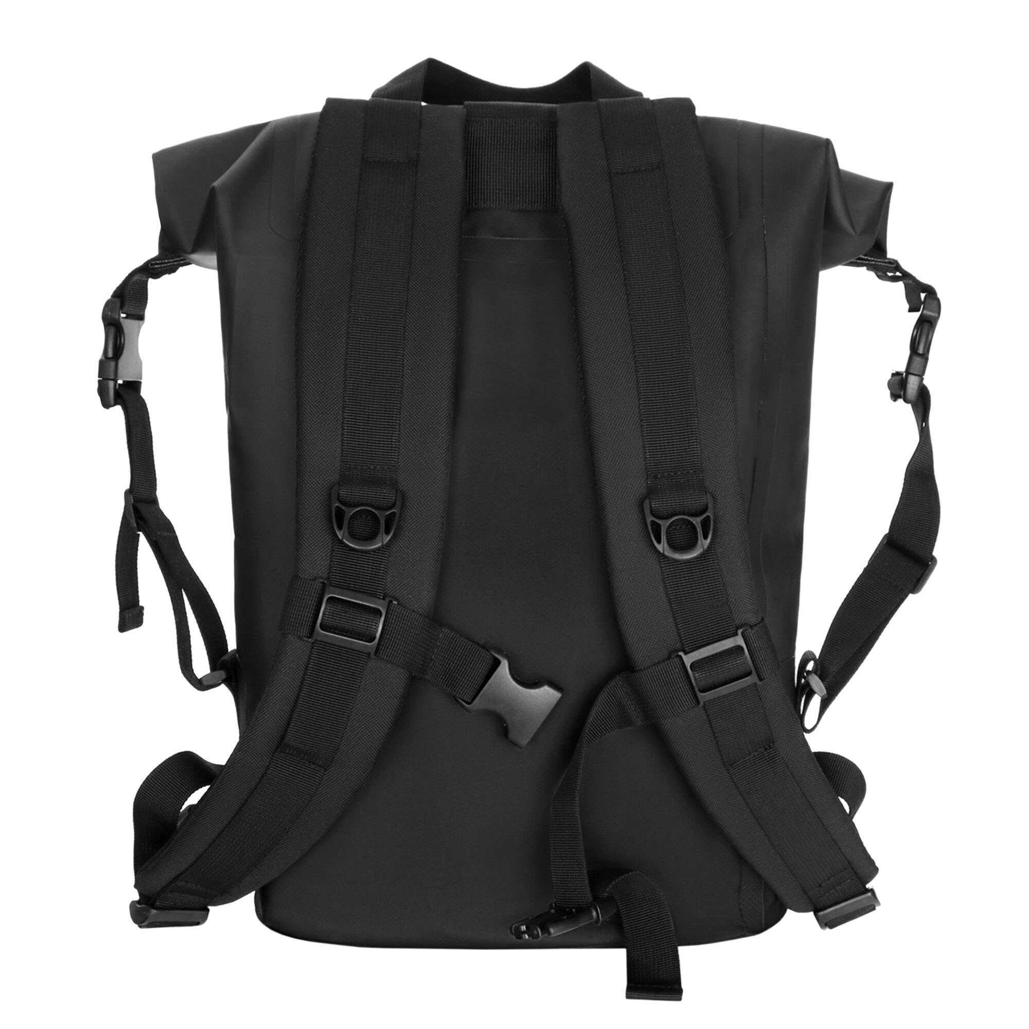 YEAZ Rucksack STOCKHOLM Wasserfester Rucksack schwarzes Logo (1-tlg), Wasserfester Rucksack schwarzes Logo