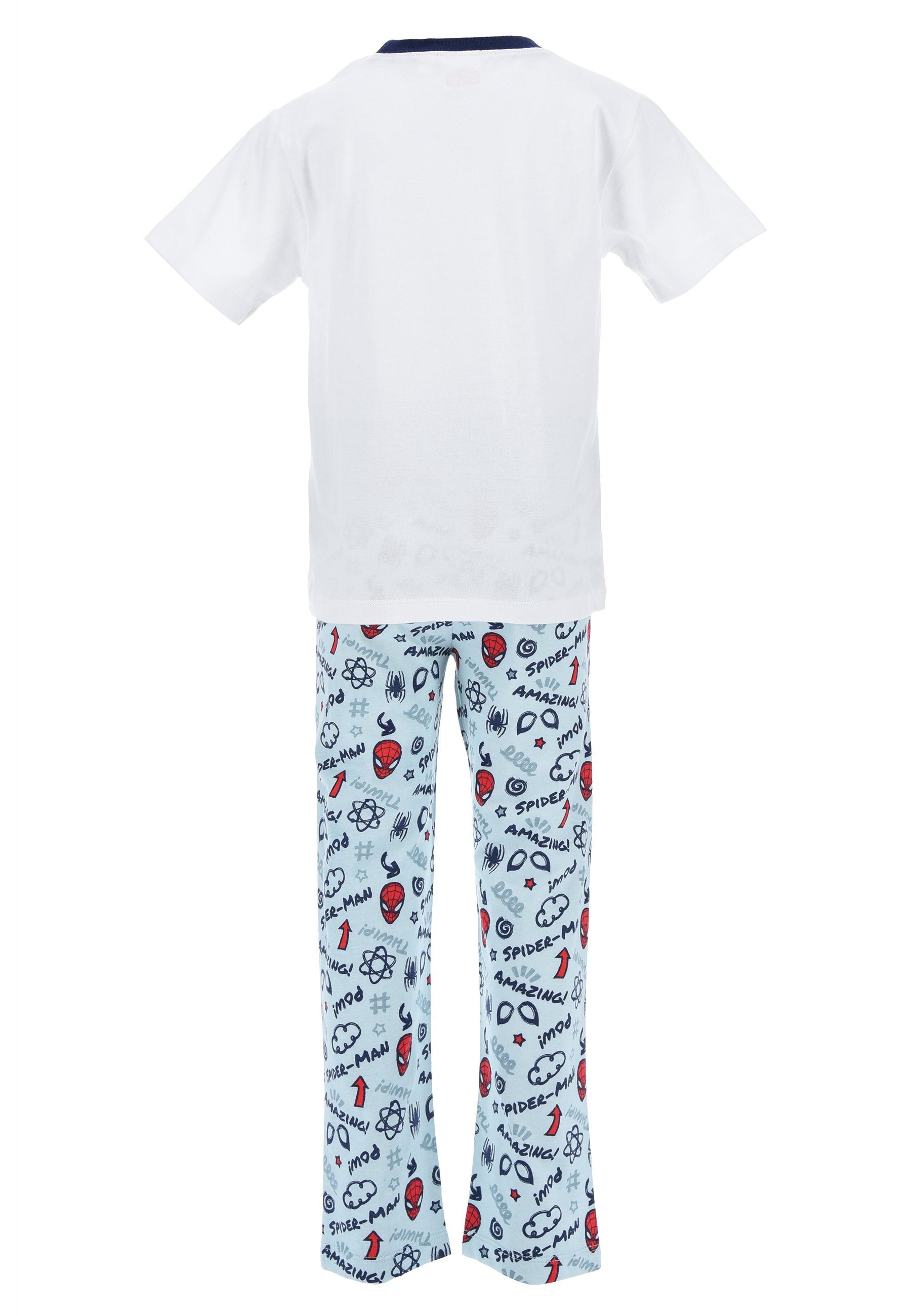 Spiderman Schlafanzug Kinder Jungen Pyjama kurzarm Nachtwäsche (2 tlg)