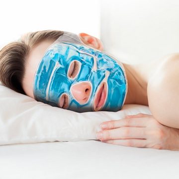 Feluna Gesichtsmaske Gel-Maske Wellnessmaske für Kältetherapie Kühlmaske, Entspannungsmaske Kühlende Maske