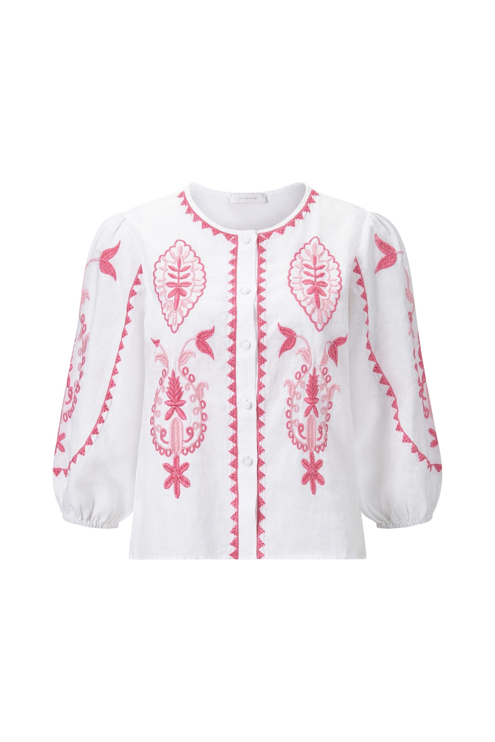 Rich & Royal Klassische Bluse embroidery blouse