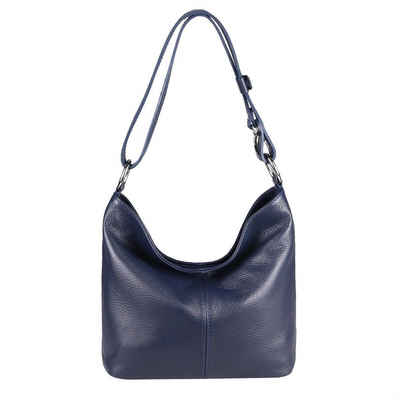 ITALYSHOP24 Shopper Made in Italy Damen Leder Tasche Schultertasche, als Handtasche, Umhängetasche, CrossOver tragbar