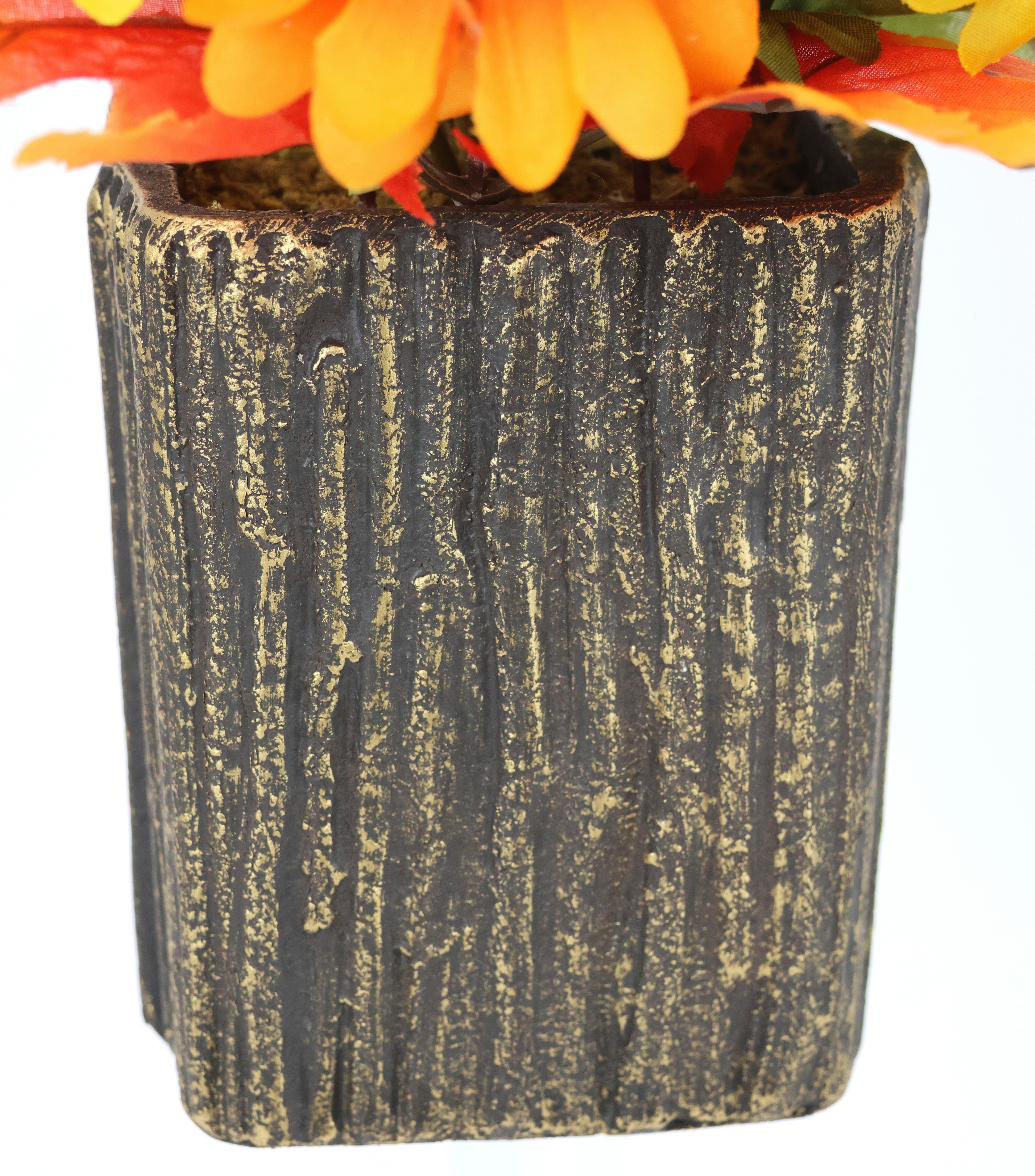 Kunstblume Chrysanthemen im Topf Chrysantheme, I.GE.A., Höhe 27 cm, Herbstgesteck Herbstliche Blumen Kunstpflanze – Bild 3 von 4