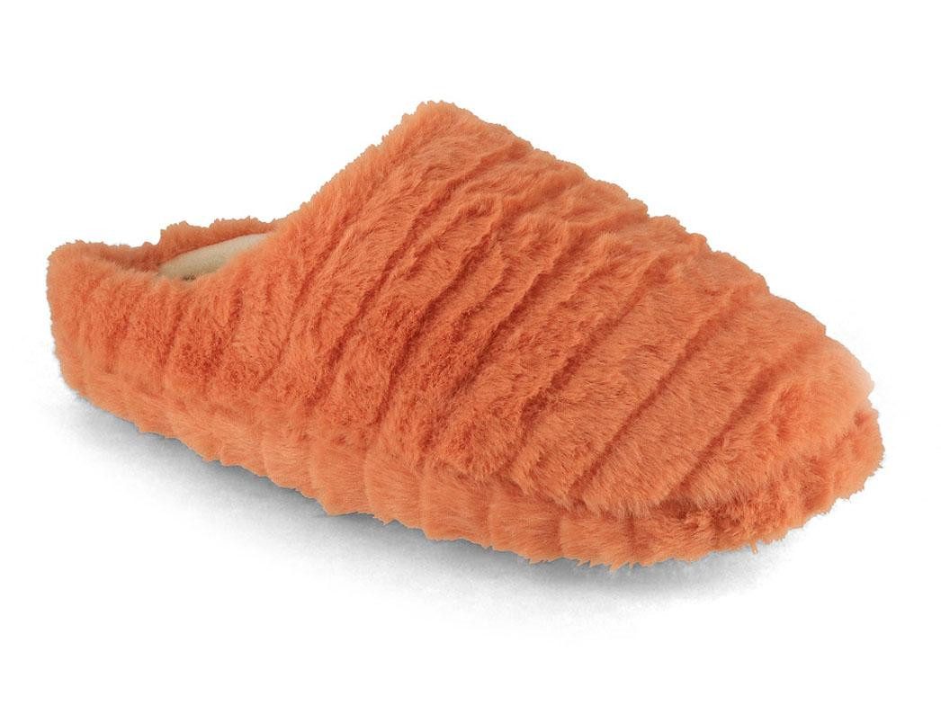 Fluffys Veluna Damen Pantoffeln, orange, warm, weich Hausschuh