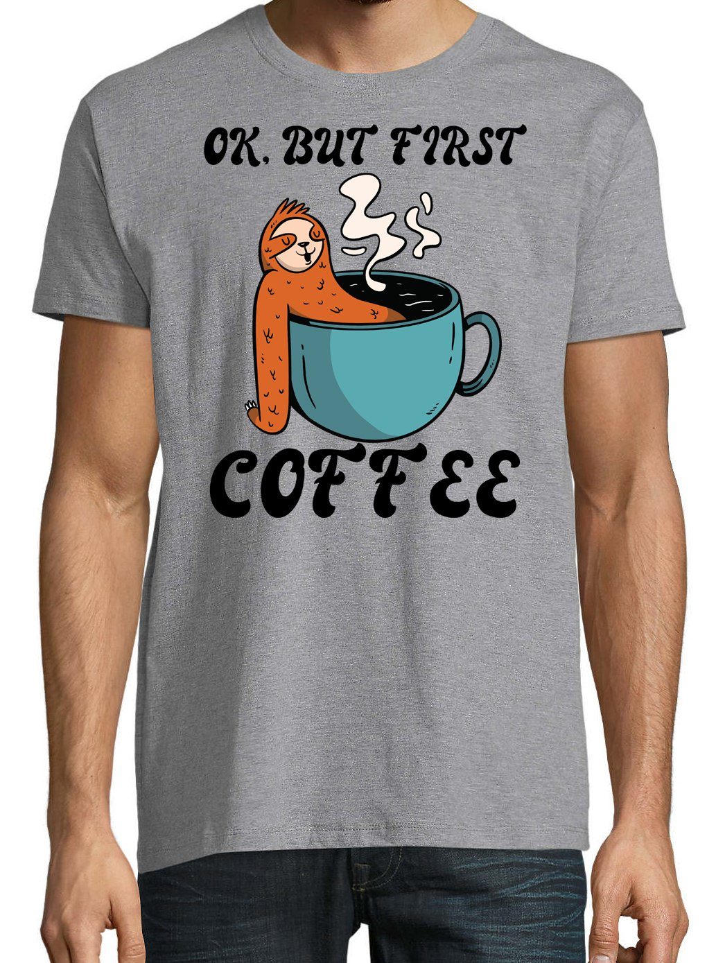 Youth Designz T-Shirt Faultier, But First günstig online kaufen